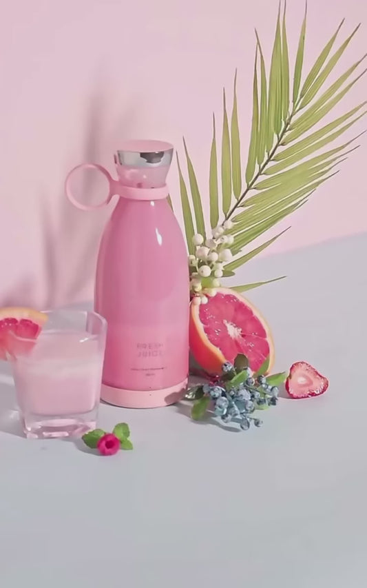 Juicer Mixer Portable Juice Blender, Juicer Bottle Mixer, Juice Maker, Fruit Juicer Machine Electric, USB Rechargeable Personal Size Mini Juicer Grinder for Juices, Shakes